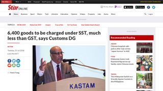 
                            8. 6,400 goods to be charged under SST, much less than GST ...