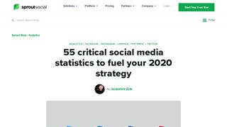 
                            9. 65 Social Media Statistics to Bookmark in 2019 | Sprout Social