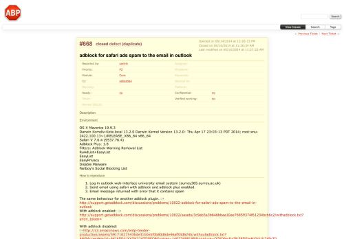 
                            12. #668 (adblock for safari ads spam to the email in outlook) – Adblock ...