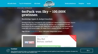 
                            12. 6erPack von Sky - 100.000€ beim Tippspiel gewinnen - Wettdeals.com