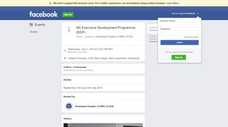 
                            7. 6th Executive Development Programme (EDP) - Facebook