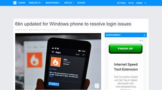 
                            11. 6tin updated for Windows phone to resolve login issues - MSPoweruser