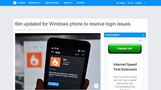 
                            13. 6tin updated for Windows phone to resolve login issues ...