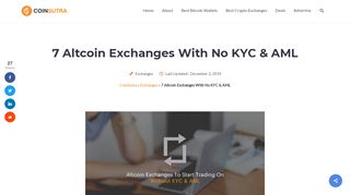 
                            13. 7 Altcoin Exchanges Without KYC & AML - CoinSutra