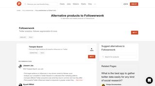 
                            13. 7 Alternatives to Followerwonk | Product Hunt