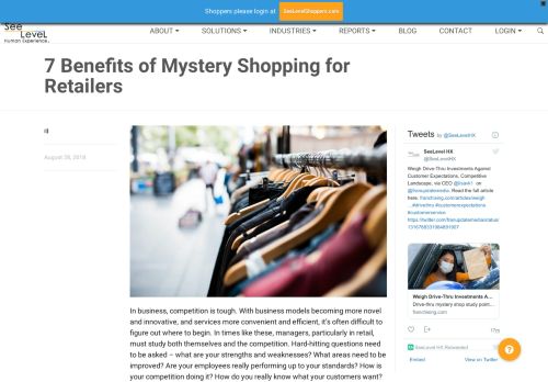 
                            10. 7 Benefits of Mystery Shopping for Retailers - SeeLevel HX