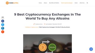 
                            13. 7 Best Cryptocurrency Exchanges to Buy/Sell Any ...