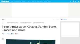 
                            11. 7 can't-miss apps: Chaatz, Fender Tune, 'Eraser' and more - Mashable