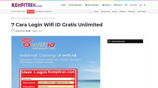 
                            13. 7 Cara Login Wifi ID Gratis Unlimited - Kompitren.com