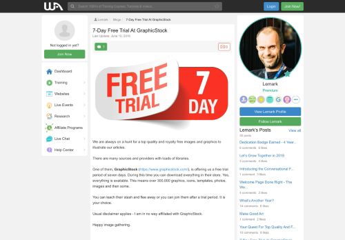 
                            9. 7-Day Free Trial At GraphicStock - Wealthy Affiliate