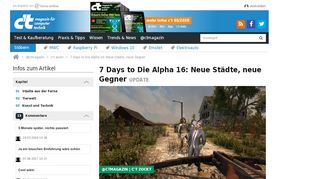 
                            7. 7 Days to Die Alpha 16: Neue Städte, neue Gegner | c't Magazin - Heise