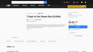 
                            10. 7 Days to Die (PC) - Buy Steam Game CD-Key - G2a