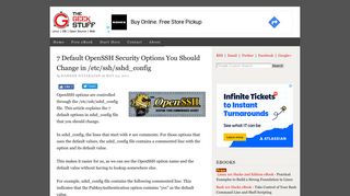 
                            2. 7 Default OpenSSH Security Options You Should Change in /etc/ssh ...