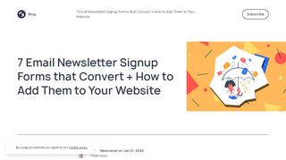 
                            1. 7 Email Newsletter Signup Forms That Convert - GetSiteControl