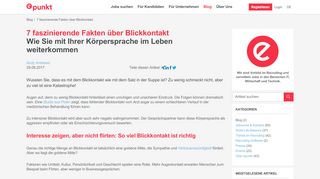 
                            8. 7 faszinierende Fakten über Blickkontakt - ePunkt