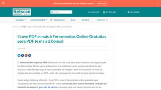 
                            2. 7 ferramentas online gratuitas para PDF | Netscan Digital
