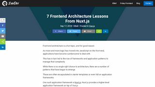
                            10. 7 Frontend Architecture Lessons From Nuxt.js - ZenDev