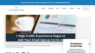
                            4. 7 High-Traffic Ecommerce Pages to Add Your Email Signup Forms