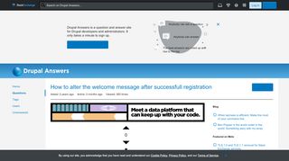 
                            2. 7 - How to alter the welcome message after successfull ...