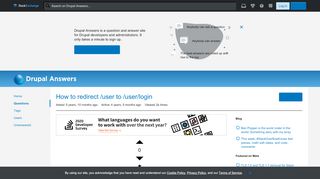 
                            4. 7 - How to redirect /user to /user/login - Drupal Answers
