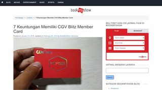 
                            9. 7 Keuntungan Memiliki CGV Blitz Member Card - BookMyShow