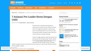 
                            11. 7 Pilihan Membuat animasi loading dengan CSS3 di Blog/Website