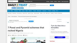 
                            5. 7 Ponzi and Pyramid schemes that rocked Nigeria – Daily Trust