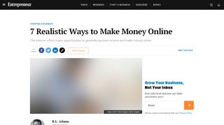 
                            9. 7 Realistic Ways to Make Money Online - Entrepreneur