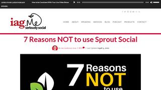 
                            2. 7 Reasons NOT to use Sprout Social - Ian Anderson Gray