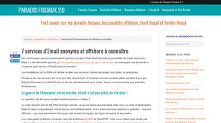 
                            9. 7 services d'Email anonyme et offshore à connaître - Paradis Fiscaux 2.0