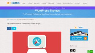 
                            11. 7 Superb WordPress 'Maintenance Mode' Plugins - SKT Themes