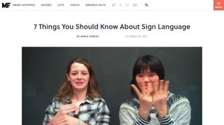 
                            10. 7 Things You Should Know About Sign Language | Mental Floss