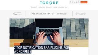 
                            4. 7 Top Notification Bar Plugins for WordPress | @thetorquemag