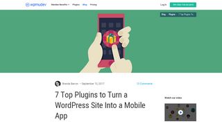 
                            3. 7 Top Plugins to Turn a WordPress Site Into a Mobile App - WPMU DEV