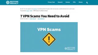 
                            13. 7 VPN Scams You Need to Avoid | Restore Privacy