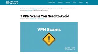 
                            11. 7 VPN Scams You Need to Avoid | Restore Privacy