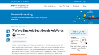 
                            11. 7 Ways Bing Ads Beat Google AdWords | WordStream