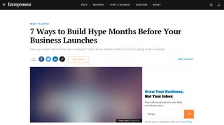 
                            12. 7 Ways to Build Hype Months Before Your Business Launches