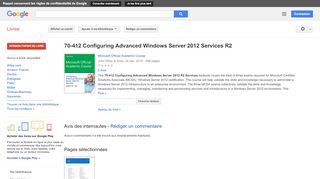 
                            9. 70-412 Configuring Advanced Windows Server 2012 Services R2 - Résultats Google Recherche de Livres