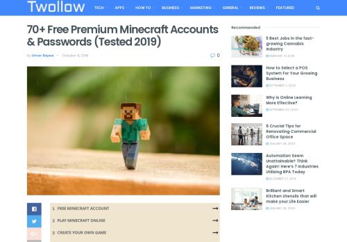 
                            12. 70+ Free Premium Minecraft Accounts & Passwords (Tested) - Twollow