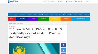 
                            9. 716 Peserta SKD CPNS 2018 BKKBN Ikuti SKB, Cek Lokasi di 31 ...