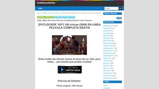 
                            7. [720p-1080p] 100 chicas Películas Completas Español Latino Putlocker