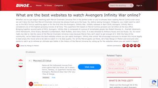 
                            2. 75 Best Websites To Watch Avengers Infinity War Online 2019 - Softonic