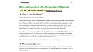 
                            8. 750 Words - Write every day.