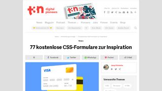 
                            1. 77 kostenlose CSS-Formulare zur Inspiration | t3n – digital pioneers