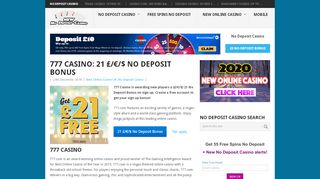 
                            12. 777 Casino: 21 £/€/$ No Deposit Bonus - New No Deposit Casino