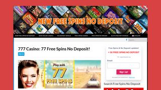
                            6. 777 Casino - New Free Spins No Deposit