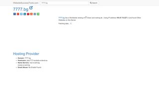 
                            12. 7777.bg Error Analysis (By Tools) - Website Success Tools