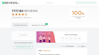 
                            10. 7777.bg Reviews - Read 1 Genuine Customer Reviews - Reviews.co.uk
