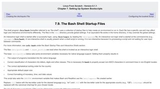 
                            5. 7.9. The Bash Shell Startup Files
